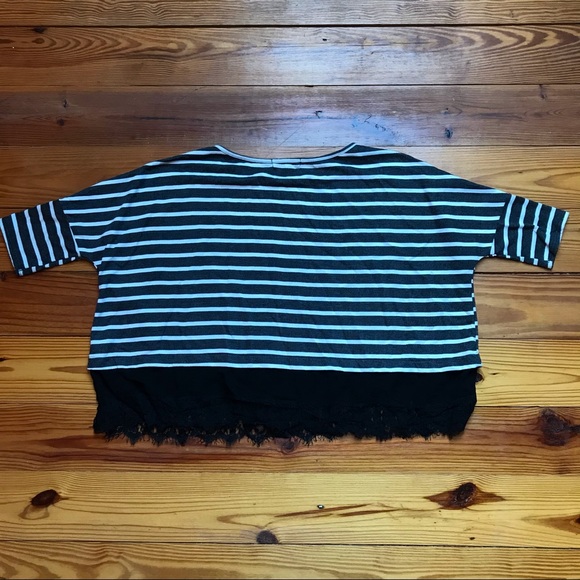 Altar’d State Grey White Striped Top, EUC, M/L - Picture 9 of 10